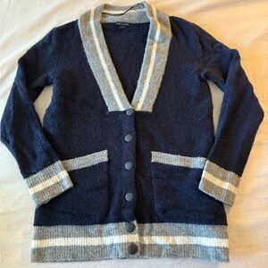 Tommy Hilfiger Navy and Gray Cardigan